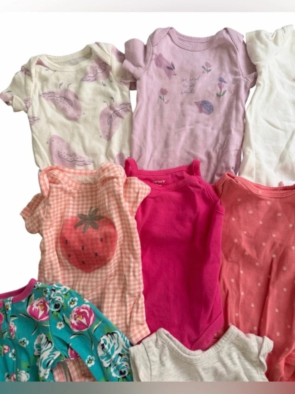 Carter's & Wonder Nation 13pc Baby Girl O-3M Misc Clothing Lot Multicolor